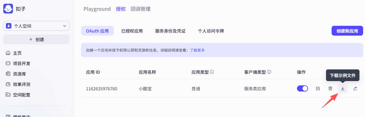 扣子智能体、秘钥及设置方法(图6)