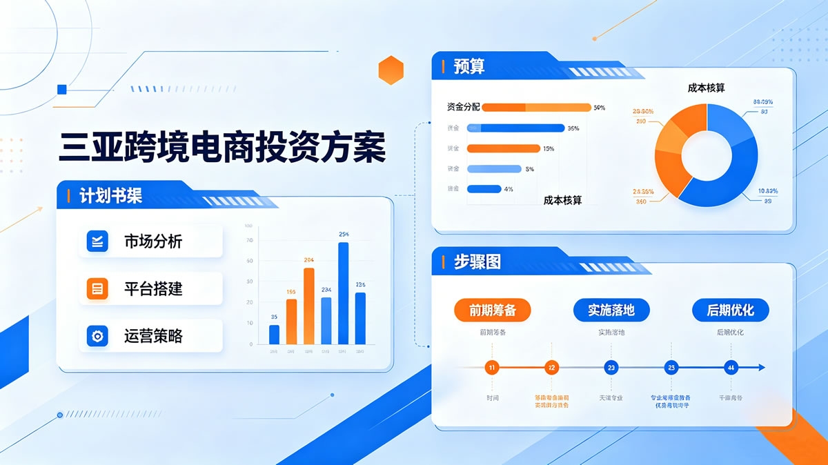 三亚跨境电商投资方案（含计划书框架 + 预算 + 步骤）
